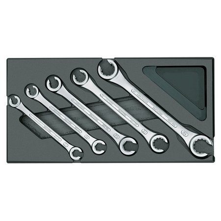 Gedore Set Of Open Flare Nut Wrenches, SAE or Metric: Metric 1500 ES-400